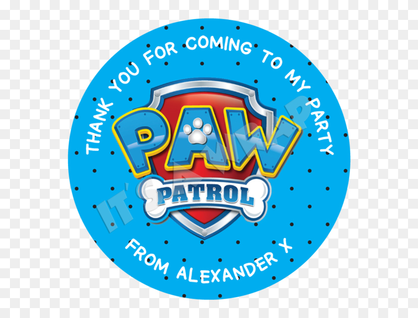 580x580 Paw Patrol Logo Sweet Cone Stickers Partywraps - Paw Patrol Clipart Images