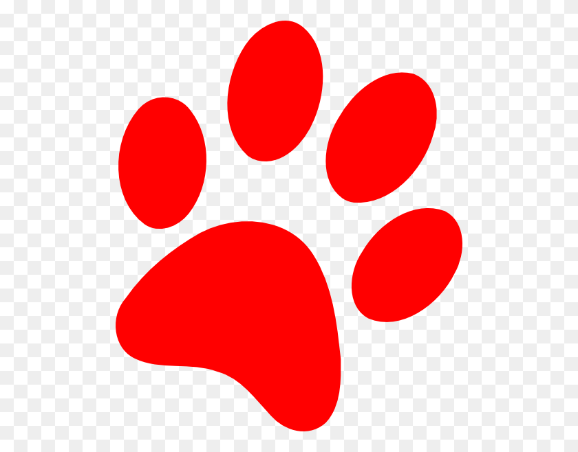 504x598 Paw Print Clipart - Tiger Paw Clipart