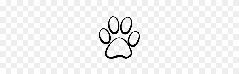 200x200 Paw Prints Clip Art Kentbaby Free Download Tattoo Cat Paw Prints - Black And White Clipart Lion