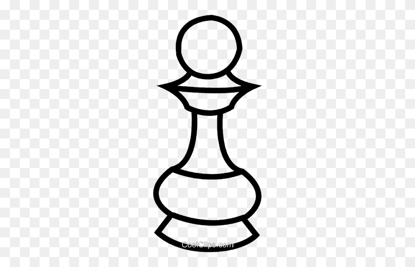 220x480 Pawn Chess Piece Royalty Free Vector Clip Art Illustration - Pawn Clipart