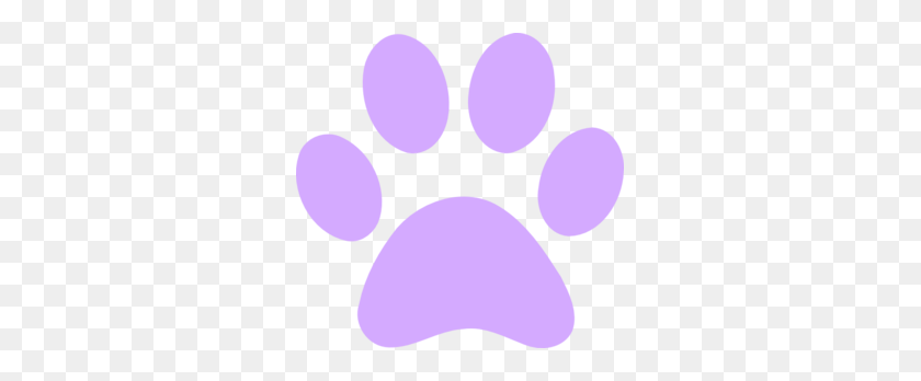 299x288 Paws Purps Clipart - Paw Clipart