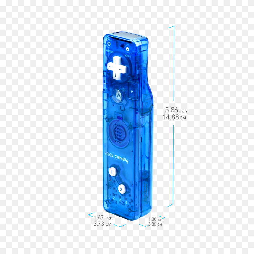 1500x1500 Pdp Rock Candy Wiiwii U Gesture Controller, Blueberry Boom - Wii Remote PNG