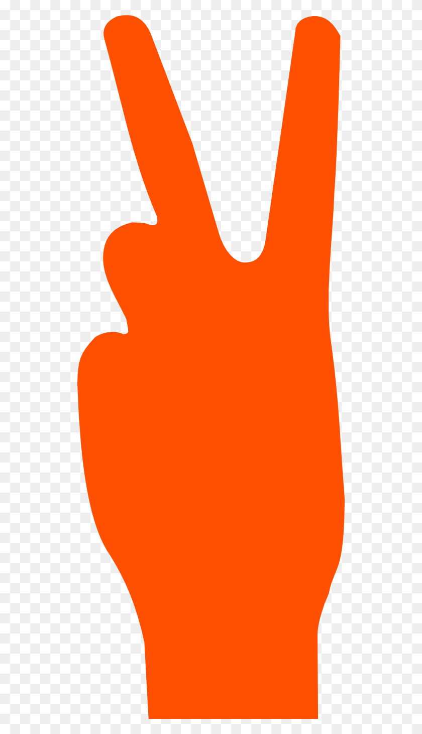 532x1400 Peace Clipart Orange - Peace Sign Clip Art