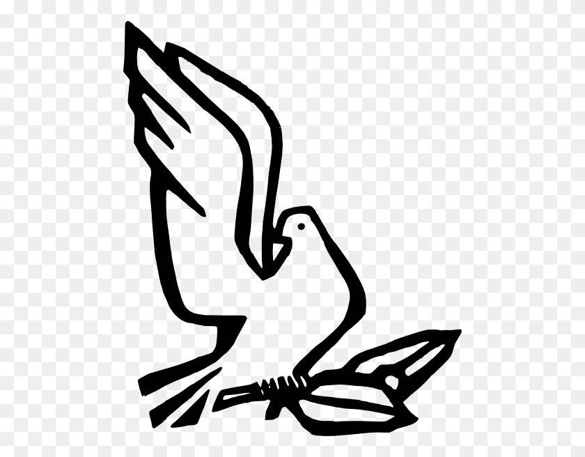 486x596 Peace Dove Clip Art - Pelican Clipart Black And White