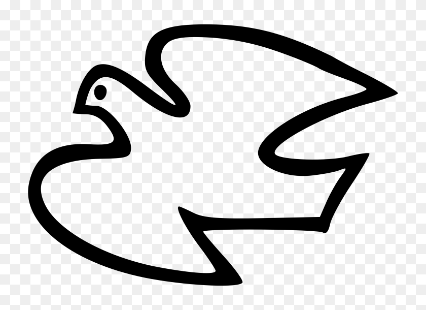 3333x2354 Peace Dove Clipart Xmas - Simple Bird Clipart