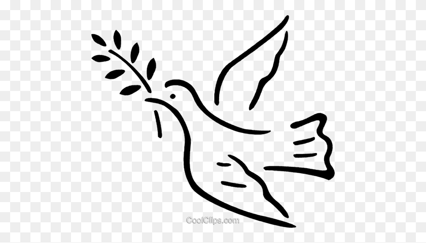 480x421 Peace Dove Royalty Free Vector Clip Art Illustration - Peace Dove Clipart