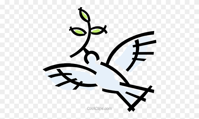 480x445 Peace Dove Royalty Free Vector Clip Art Illustration - Peace Dove Clipart