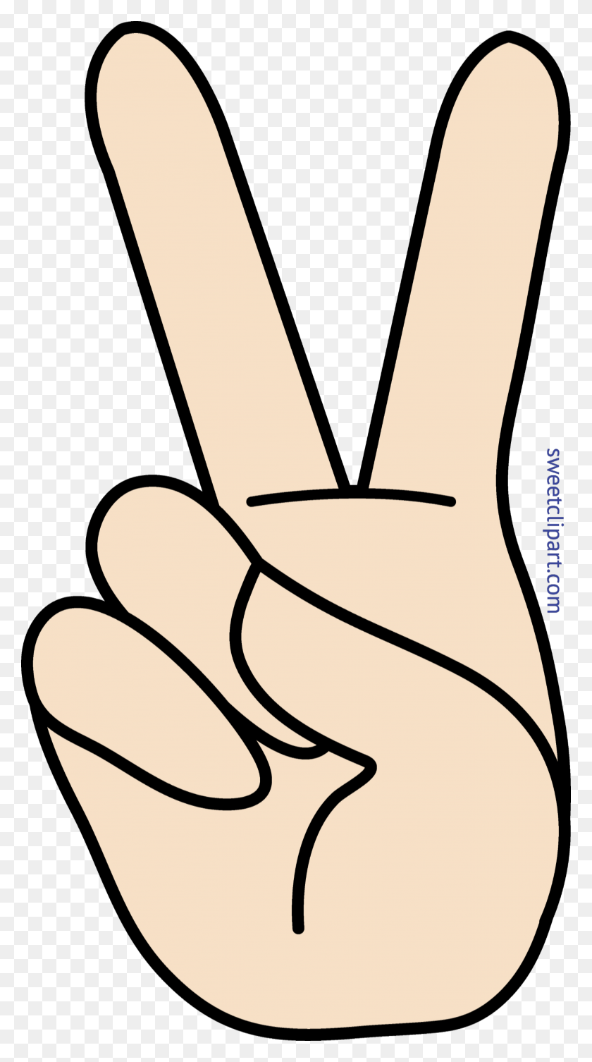 2681x4971 Peace Hand Sign Clip Art - Finger Food Clipart