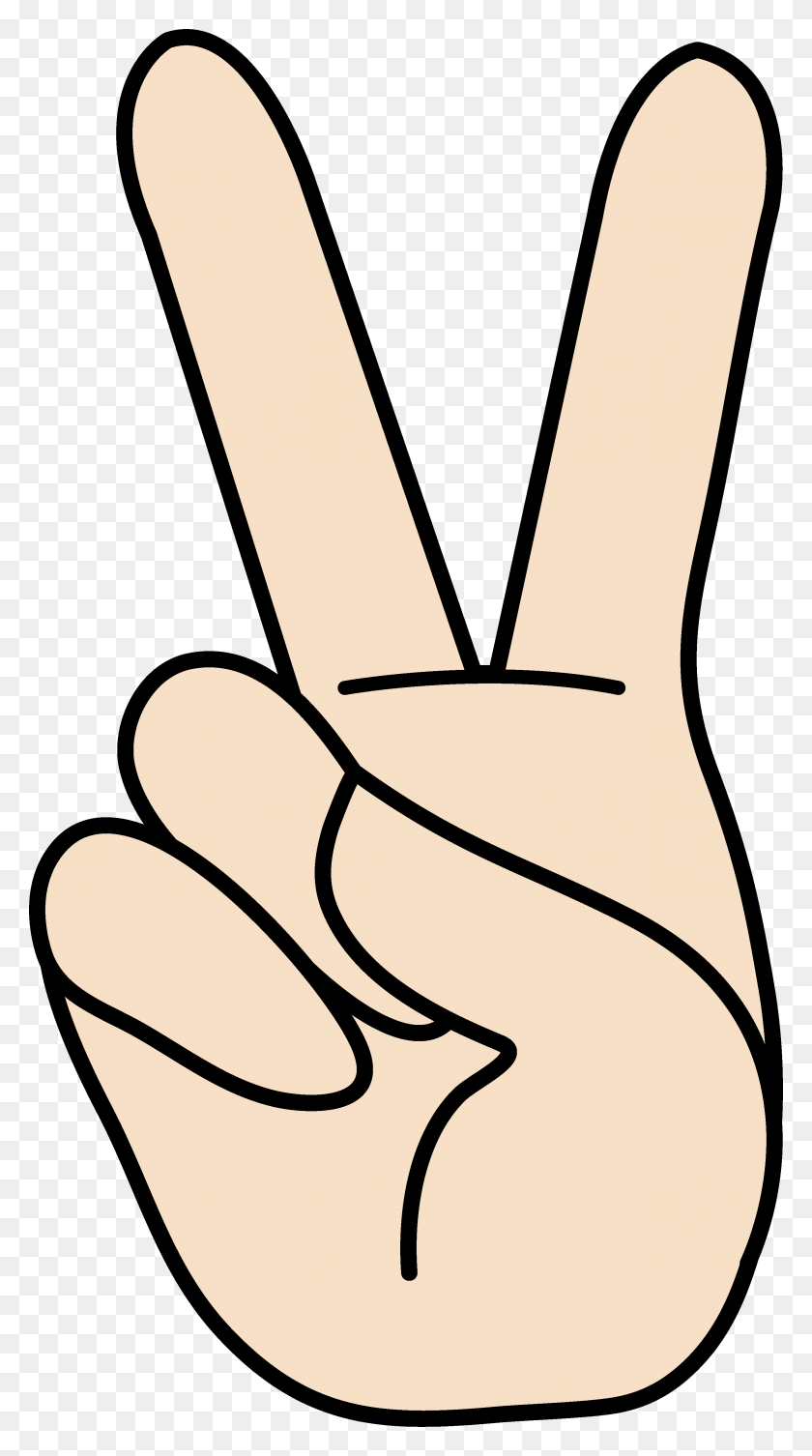 2681x4971 Peace Hand Sign Clipart - Sign Clipart