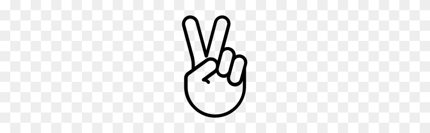 200x200 Peace Hand Sign Icons Noun Project - Peace Sign Hand PNG