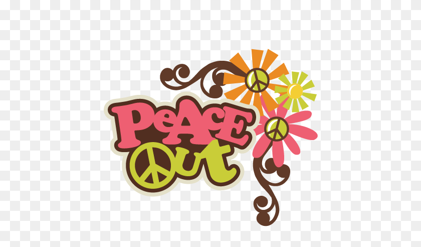 432x432 Peace Out Scrapbook Title Peace Sign Flower Svgs Free - Roll Tide Clipart