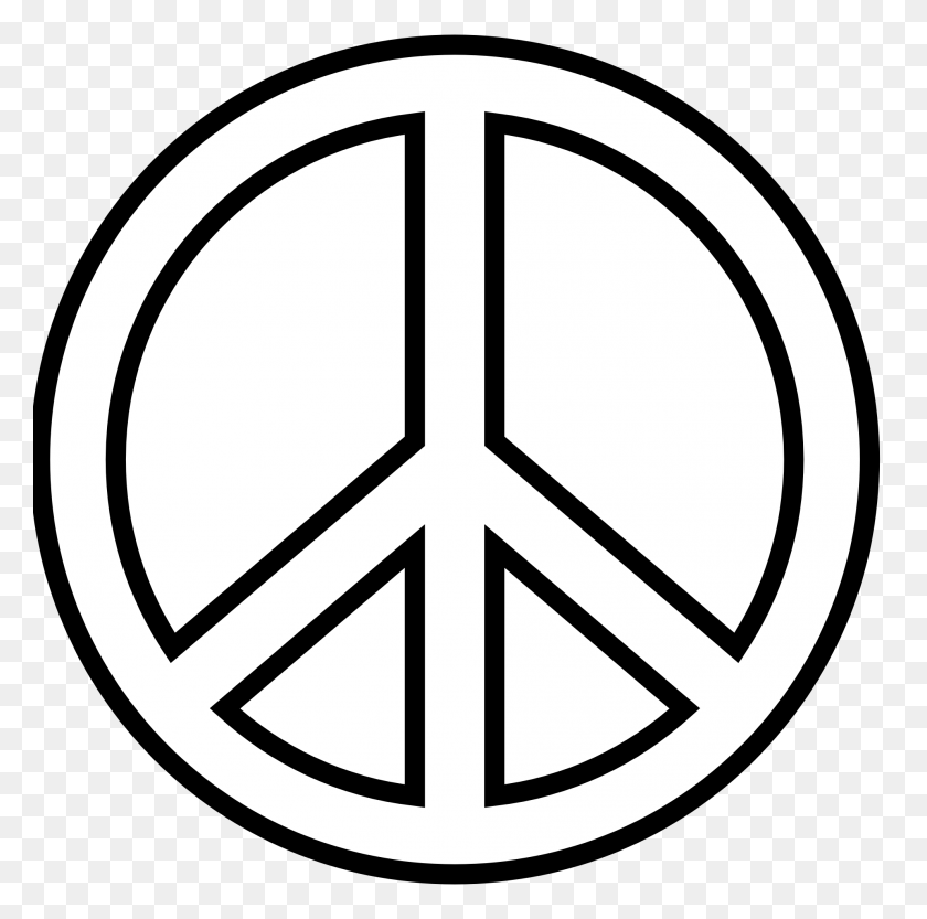 1979x1962 Peace Sign Clipart Half - Sign In Clip Art