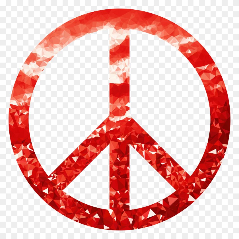 2298x2298 Peace Sign Clipart Red - Open Sign Clip Art