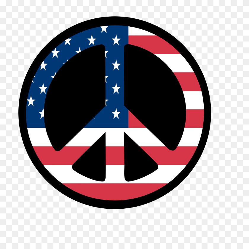 2222x2222 Peace Sign Clipart Symbolism - American Symbols Clipart