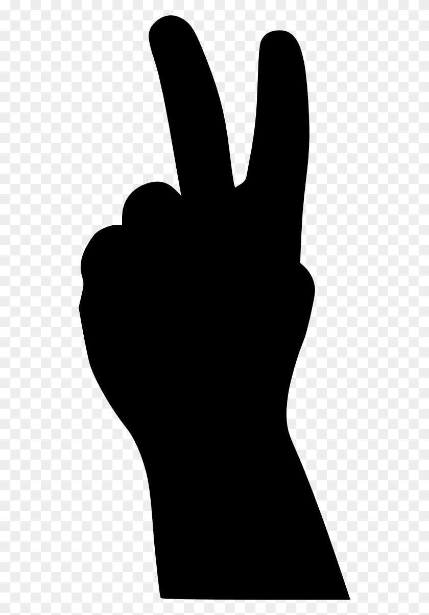 532x1144 Peace Sign Hand Clipart - Regret Clipart