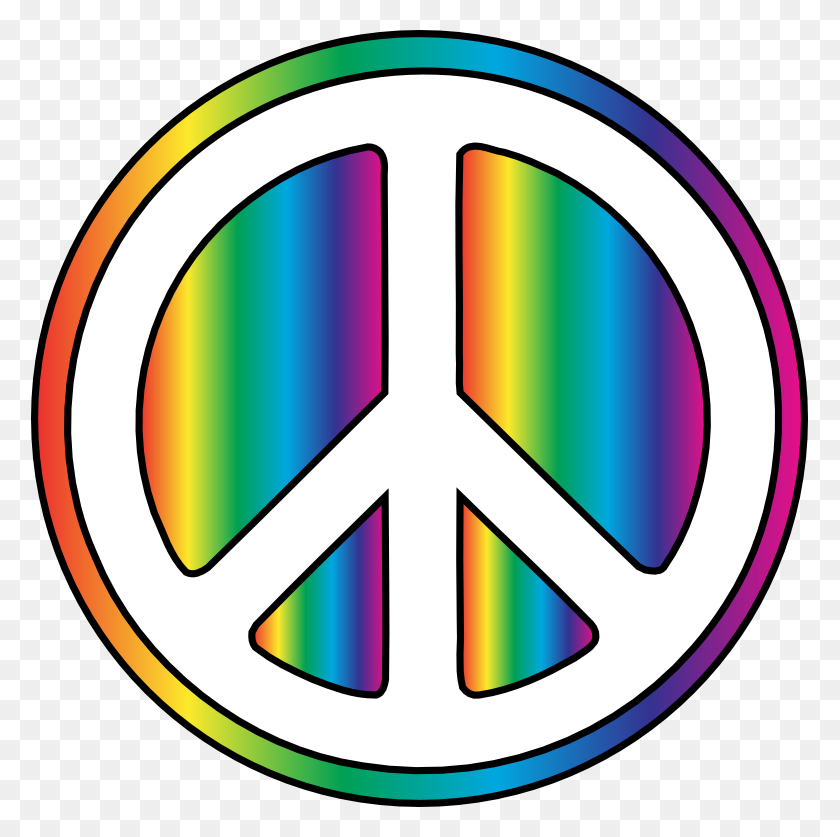 777x777 Peace Signs Clip Art - Psychedelic Clipart