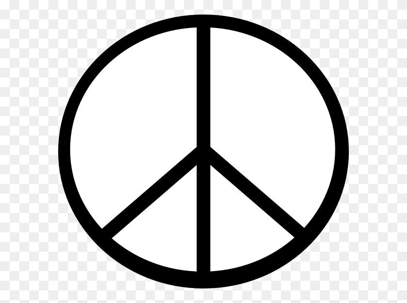 600x566 Peace Symbol Clip Art Free Vector - Peace And Love Clipart