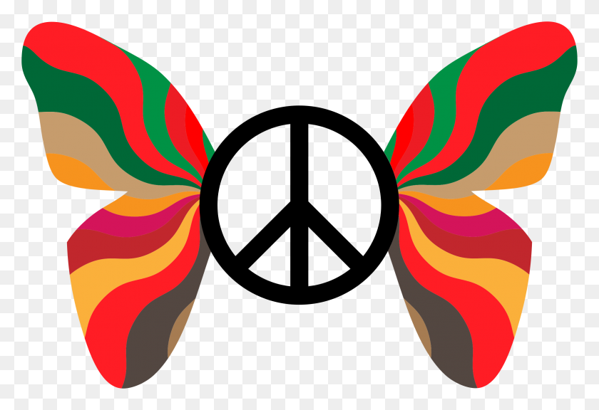 2326x1540 Peace Symbol Clipart Groovy - Peace Symbol PNG