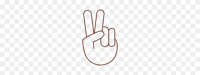 256x256 Peace Symbol Element - Peace Sign Hand PNG