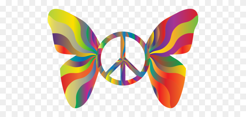 514x340 Peace Symbols - Boho Birds Clipart
