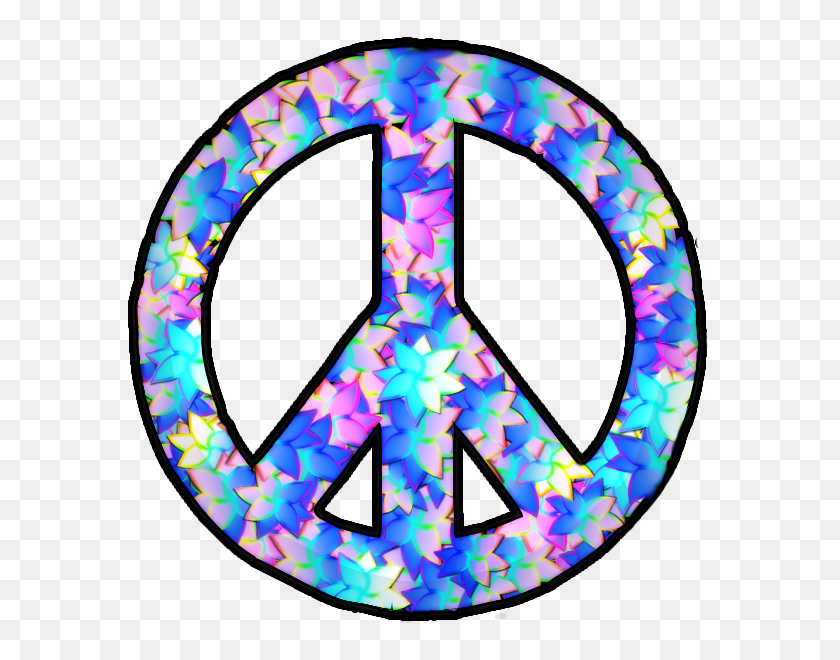 600x600 Peace Symbols Hippie Clip Art - Hippie Clipart Free