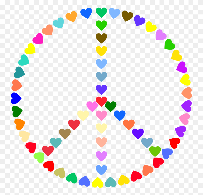 749x750 Peace Symbols Hippie Sign - Peace And Love Clipart