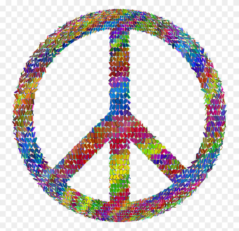 756x750 Peace Symbols Hippie Sign Computer Icons - Hippie Clipart Black And White