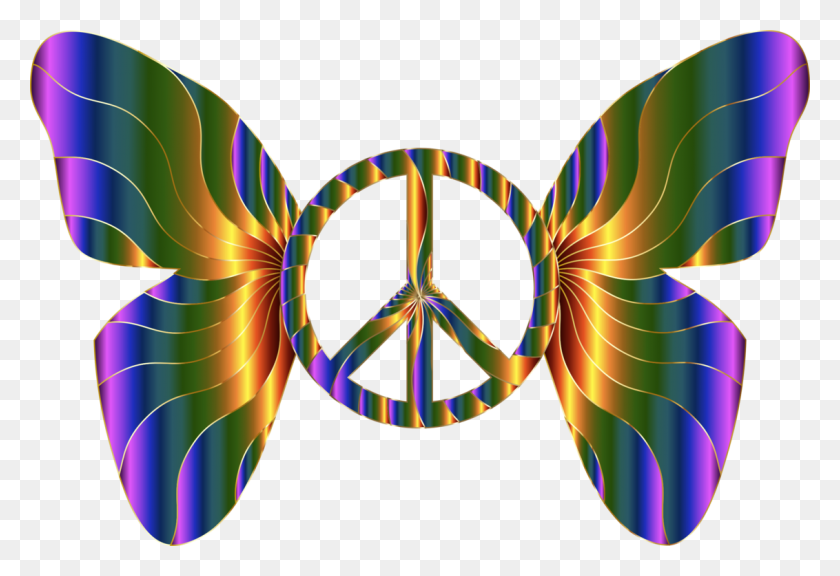 1132x750 Peace Symbols Poster - Groovy Clipart