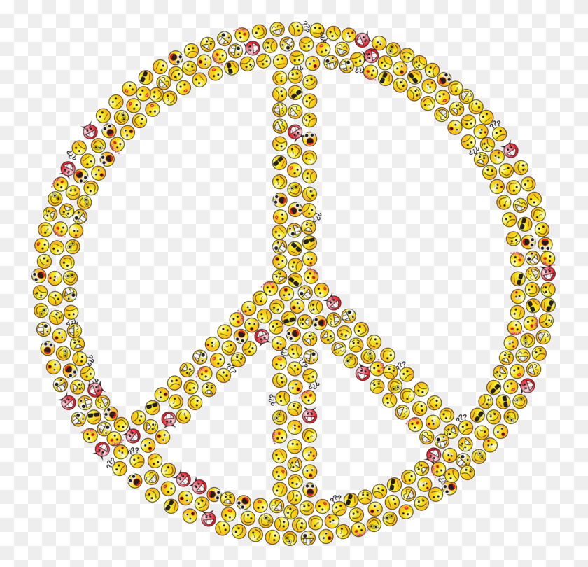 749x750 Peace Symbols Sticker - Peace Emoji PNG