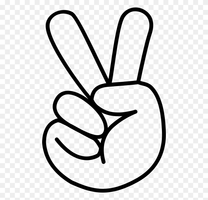 500x749 Символы Мира V Знак Рука Рисунок Пальцем - Рука Знак Мира Клипарт