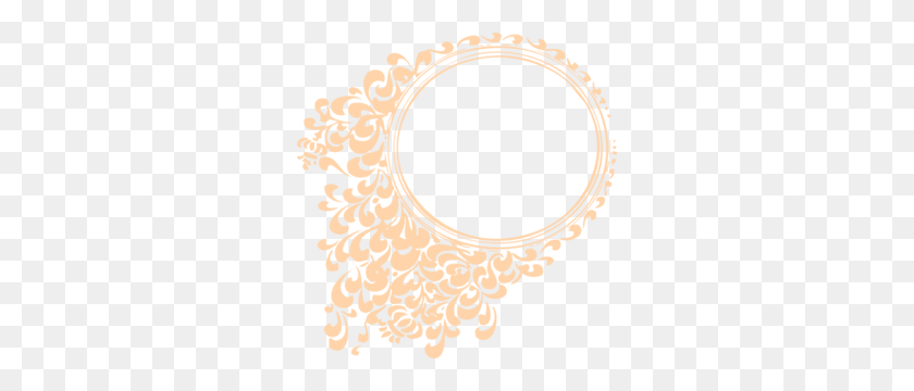 294x300 Peach Circle Cut Out Clip Art - Cut Out Clipart