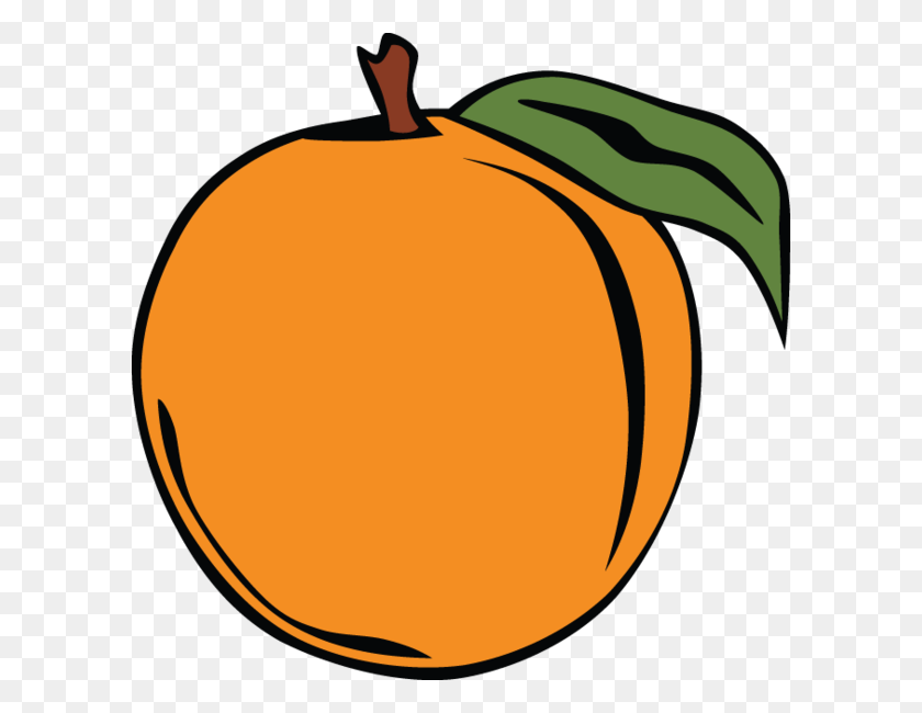 600x590 Peach Clip Art From Multiple - Discover Clipart