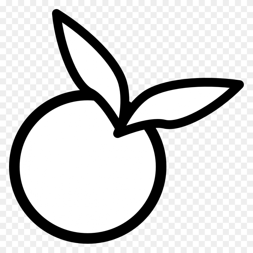 1331x1331 Peach Clipart Black And White - Seed Clipart Black And White