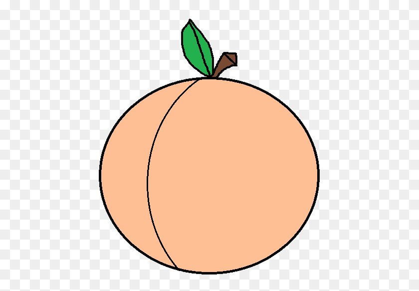 523x523 Peach Cute Clipart - Cute Fruit Clipart