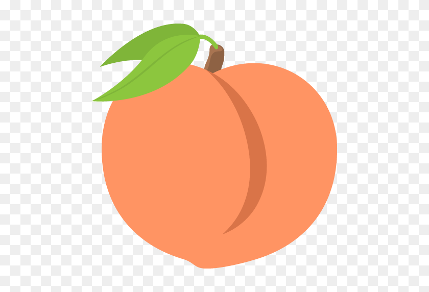 512x512 Peach Emoji For Facebook, Email Sms Id - Peach Emoji PNG