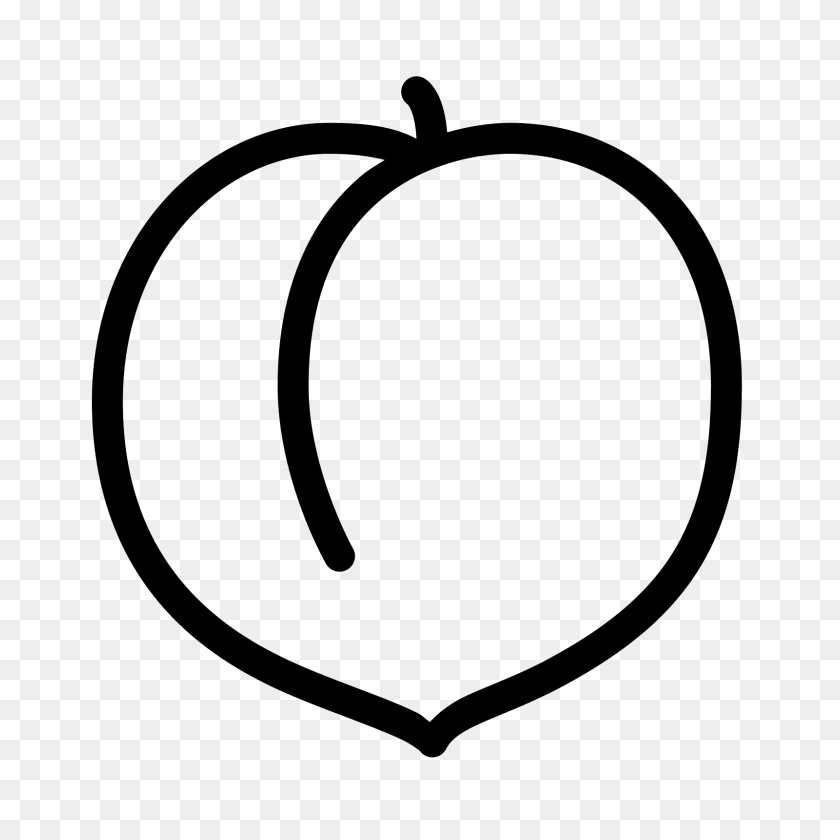 1600x1600 Peach Icon - Peach Emoji PNG
