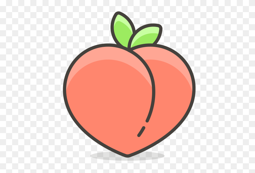 512x512 Peach Icon Free Of Free Vector Emoji - Peach Emoji PNG