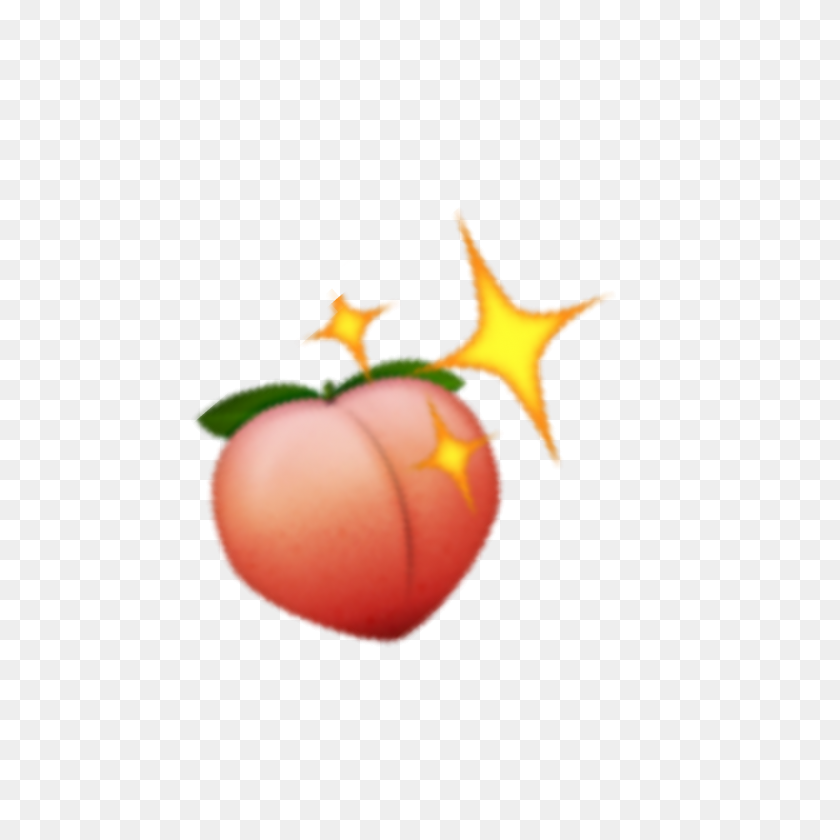 2289x2289 Peach Sparkling Emoji Emojis - Peach Emoji PNG