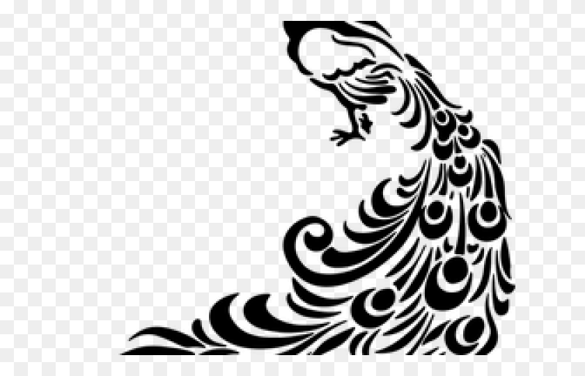 Peacock Clipart Merak - Peacock Clipart Black And White – Stunning free