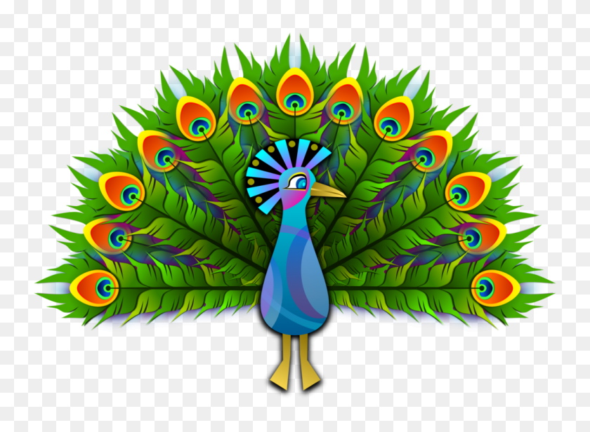 1024x731 Peacock Feather Clip Art - Feather Clipart