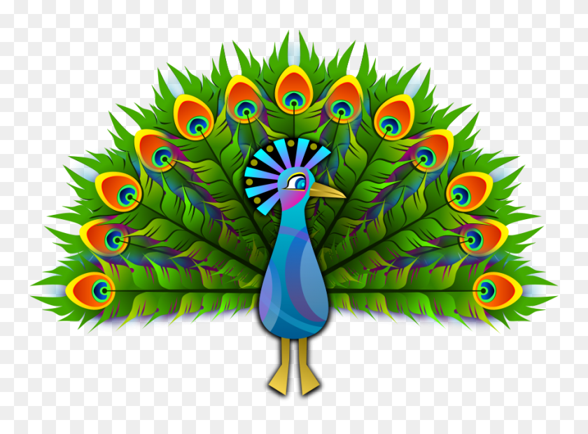 900x647 Peacock Vector Art - Turkey Feathers Clipart