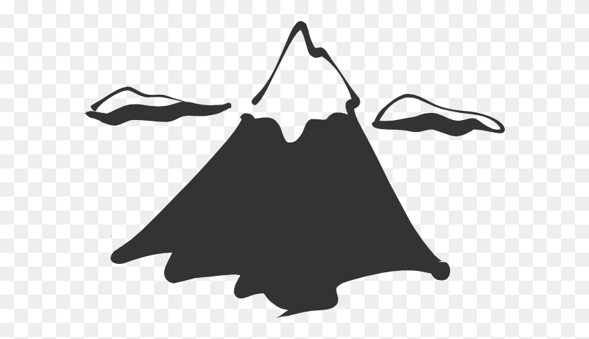 600x423 Peak Clipart Mountain Outline - Bat Clipart Outline