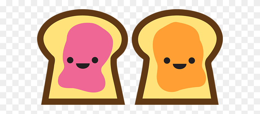 600x311 Peanut Butter And Jelly Toast Friends Greeting Card For Sale - Peanut Butter And Jelly Sandwich Clipart