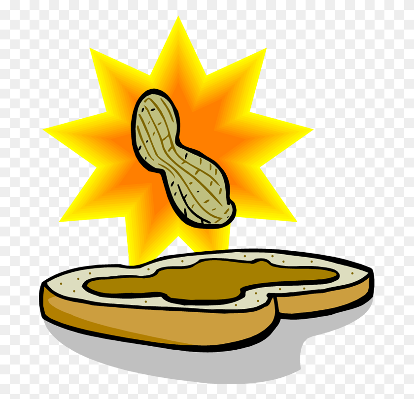 681x750 Peanut Butter Clip Art Free Image - Peanut Butter And Jelly Clipart