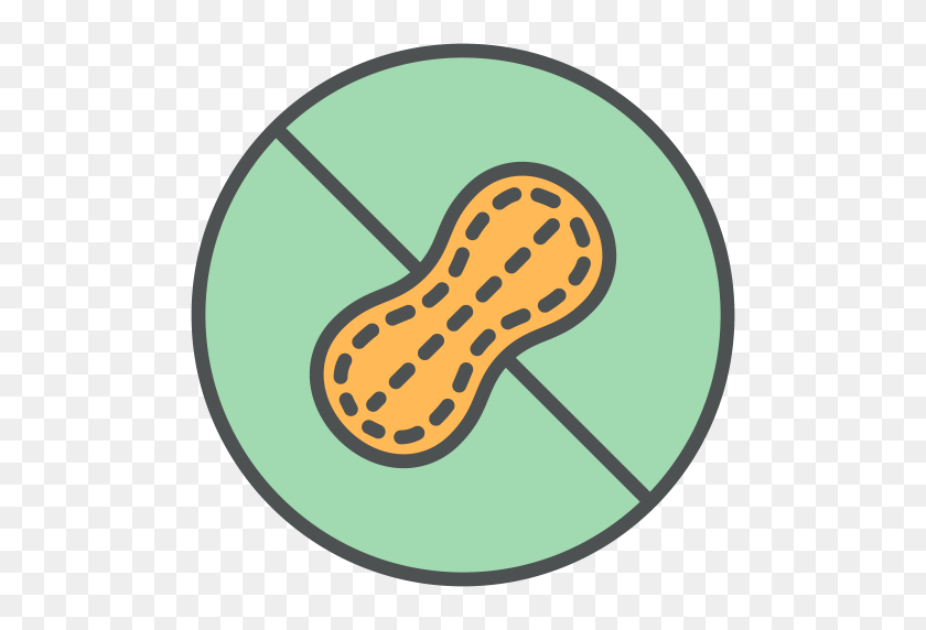 512x512 Peanut, Free, Allergens Icon Free Of Allergy Info Cosmetic Food - Peanut PNG