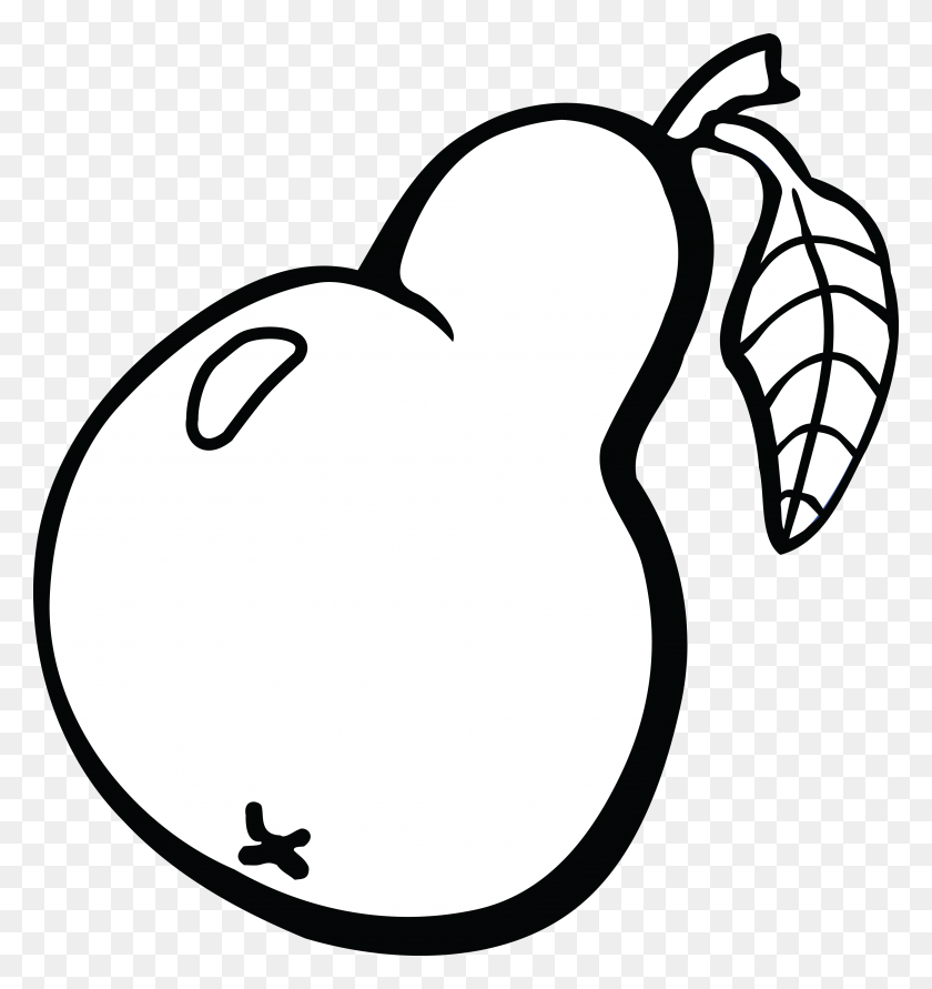 4000x4262 Pear Cartoon Clipart Clip Art - Honeysuckle Clipart