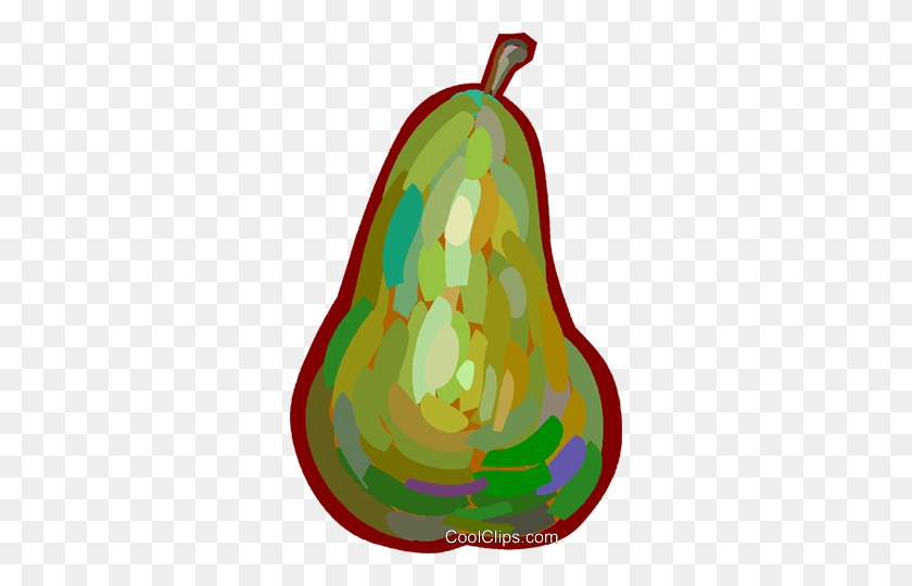 306x480 Pear Royalty Free Vector Clip Art Illustration - Pear Clipart