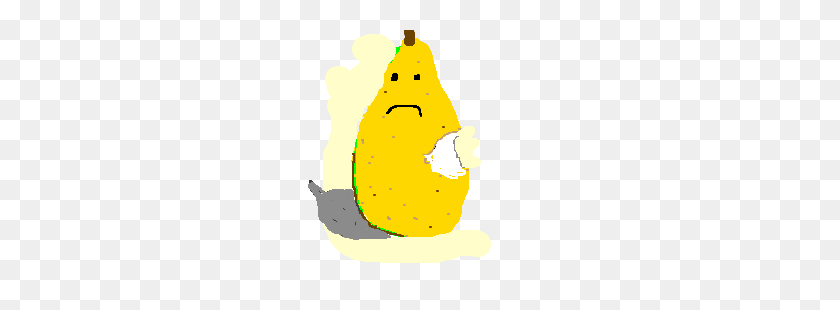 300x250 Pear With A Bite Mark - Bite Mark PNG