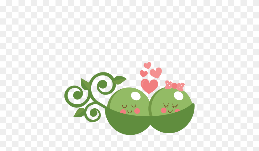432x432 Peas In Love Scrapbook Cute Clipart - Peas PNG