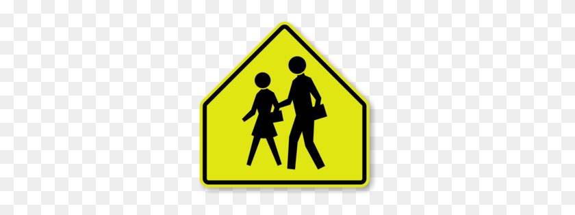 260x255 Pedestrian Crossing Black And White Clipart - Street Sign Clipart